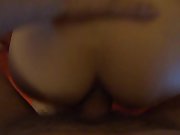 Point of view anal sex shaft thrusting in and out her lubed butt