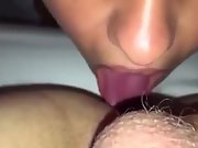 A sexy british wife giving hubby a treat and show